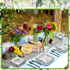 350 Pcs Family Reunion Paper Plates and Napkins Set Serve 50 Guests - Image 4