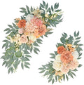 Burnt Orange Fall Wedding Arch Flowers Set of 2 by Finphoon