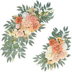 Burnt Orange Fall Wedding Arch Flowers Set of 2 by Finphoon