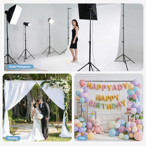 EMART 10x10FT Backdrop Stand Adjustable Back Drop Stand for Party Wedding - Image 2