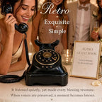 Audio Guest Book Wedding Phone, Retro Audio Phone Guestbook with Clear Voice Recording for Wedding Reception, Bridal Shower, Birthday, Baby Shower, Anniversary, Engagement - Image 4