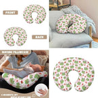 Frog Strawberry Carseat Canopy for Babies Infant Stroller Covers for Boys and Girls Playful Nursing Pillow Cover Cuddle Pillow Slipcover 2PCS Signposts Patterns - Image 3