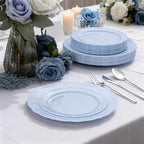 Tinybee 60PCS Light Blue Plates - Heavy Duty Baby Blue Plates - Image 7