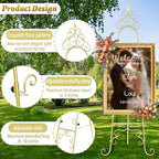Miory Gold Easel Stand for Wedding Sign - 59" H x 22" L x 20" W - Image 5