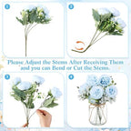 Zeyune 12 Sets Mason Jar Flowers Centerpiece Table Decorations,Blue - Image 2