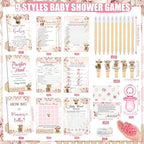 476 Pcs Highland Cow Baby Shower Games, 9 Style Baby Shower Activities - Image 3