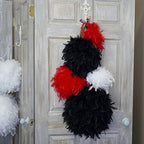ZUCKER 18 inch Fluffy Feather Hanging Pom Pom - Hanging Decor for Party, Wedding, Baby Shower or Home Decor (Black) - Image 5
