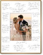 Signature Picture Frame 20x26, Aluminum Signable Frame with Glass, Bronze by FLYJOE