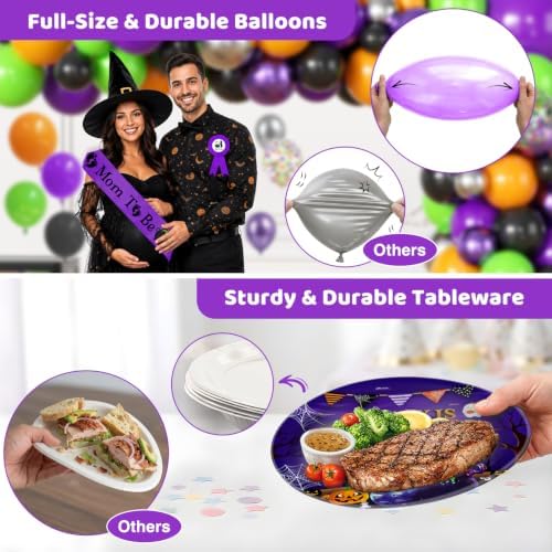 Halloween Baby Shower Decorations, 286Pcs a Baby is Brewing Baby Shower Kit - Image 5