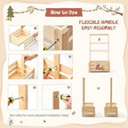 Wooden Baby Shower Crate Closet - Forest Animals Themed Personalized Crate with Hangers & Decorative Accents, Easy Assembly Natural Wood Gift Basket Ideal for Baby Shower & Nursery Storage - Image 6