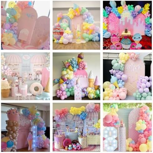 Arch Backdrop Cover Ice Cream Sprinkles Girls Birthday Party Decorations Arch Frame Fabric Cover Sweet ONE Candy Pink Baby Shower Baptism Parties (6.6x3.3ft Cover,shop1) - Image 6