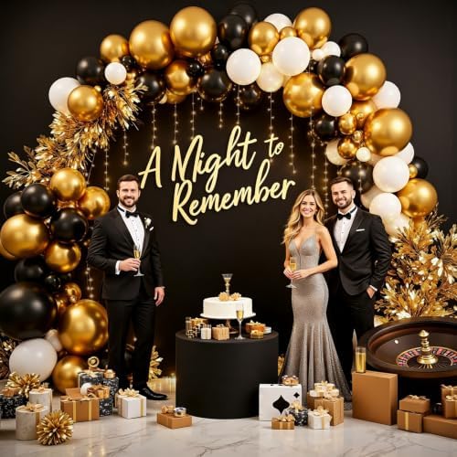 Gallety 7.2FT Black Round Backdrop Cover with String Lights, Adjustable Fit for 5FT–7.2FT Circle Arch Stands, 4 Metal Clips & 24 Clear Clips, Circle Backdrop Cover for Wedding, Birthday & Graduation - Image 6