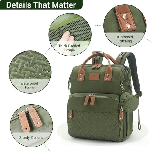 JOLLITO Diaper Bag Backpack with Changing Station,Baby Registry Search - Image 5