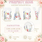 SiliFine Baby Wooden Sign, Rustic Wildflower Baby Shower Table Decor - Image 2