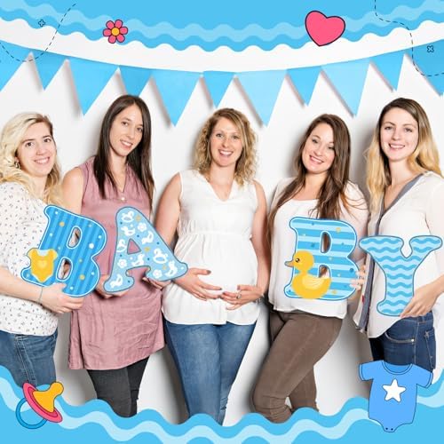 13 Pcs welcome Baby Yard Signs with Stakes 15in Baby Shower Yard Sign, Blue - Image 5