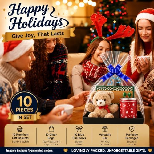 AOUKAR Black Empty Gift Baskets, 10 Pack Baskets for Gifts to Fill - Image 7