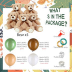 Bear Baby Shower Decorations, 185 Balloon Kit,Green, Brown, Nude, White - Image 3