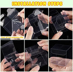 Eaasty 200 Pcs 2 x 2 x 2 Inch Clear Favor Boxes Small Transparent Candy Gift Box Plastic Treat Boxes Party Favor Cube for Packaging Containers Macaron Birthday Wedding Baby Shower (Pack of 4) - Image 3