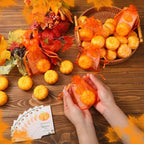 50 Set Pumpkin Soap Favors Thanksgiving Fall Bridal Shower Wedding Pumpkin Baby Shower Favor 50 Pumpkin Soap 50 Thanks Cards 50 Organza Bags Gender Reveal Gift Keepsake for Fall Party Guest - Image 5