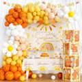 Party Inspo Sunshine Baby Shower Decorations for Girls, A Little Ray of Sunshine is Almost Here Baby Shower Supplies, Boho Sun Themed Backdrop Balloon Banner Tablecloth Cake Cupcake Topper Boxes by Unknown
