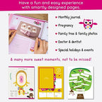 Ronica Baby Girl Gift Set with Baby Memory Book and Monthly Stickers, Modern Photo Journal, Keepsake Album for Girls, First 5 Years, Shower Gift Idea for Mom, Dad Or Grandparents - Image 4