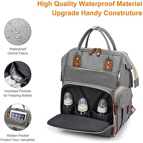 Diaper Bag with Changing Station, Baby Backpack with Foldable Changing Pad - Image 3
