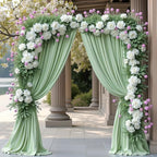 Wokceer Sage Green Backdrop Curtain Drapes for Parties, 2Pack 10x8FT - Image 5