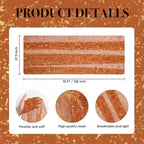 Artoid Mode 6PCS Caramel Gauze Gold Table Runner 120 Inch 10FT, Glitter Metallic Foil Sheer Dining Wedding Anniversary Holiday Table Decor for Home Party - Image 5