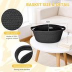 10PACK Black Baskets for Gifts Empty, 12"x 8"x 5" Woven Gift Baskets with Gift Bags and Bows, Empty Gift Baskets for Christmas, Baby Gift Basket for Nursery, Shelf Small Storage Basket with Handles - Image 3