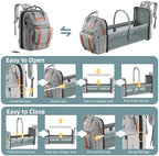 ISMGN Diaper Bag Backpack with Changing Station, Baby Shower Gifts, Grey - Image 5