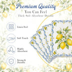 Italian Napkins,100 Pack Airlaid Paper Pocket Napkins,Lemon for Weddings - Image 4