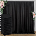 50 ft x 8 ft Black Backdrop Curtain for Parties, 10 Panels 5 ft x 8 ft Wrinkle Free Polyester Photo Black Backdrop Drapesfor Graduations Birthday Wedding Party Stage Curtains Home Decoration Supplies by Outpain