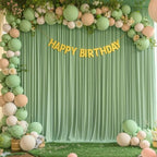 20x10ft Sage Green Backdrop Curtain for Wedding Parties Wrinkle Free Fabric Sage Green Drapes Backdrop Decoration for Baby Shower Birthday Photography Decoration 4 Panels, 5ft x 10ft - Image 5