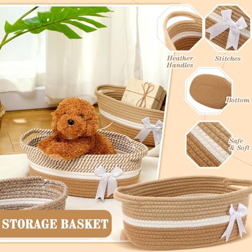 Colingmill 3 Pack Small Empty Gift Baskets, Brown - Image 3
