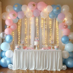 Tulle Backdrop Curtains with Lights Sheer White Curtain Backdrop 10x10ft - Image 7