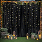 20x10ft Black Backdrop Curtain for Wedding Parties Wrinkle Free Fabric Black Drapes Backdrop Decoration for Baby Shower Birthday Photography Decoration 4 Panels, 5ft x 10ft - Image 5