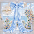 Baby Blue Large Bows for Backdrop Giant Bows Birthday Party Decorations Large Blue Giant Bow Decor for Wedding Baby Shower Birthday Photo Booth Decor 24"x16" by HBBMAGIC