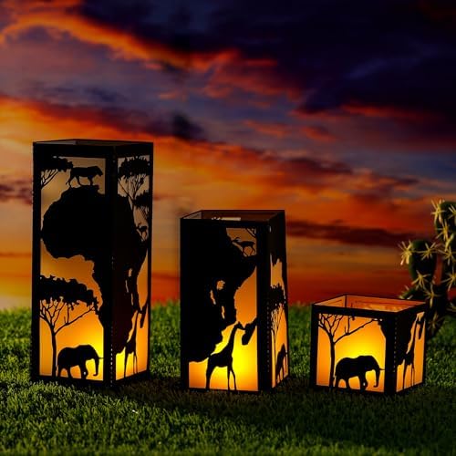 Rossesay 12 Pcs African Safari Lantern Table Centerpiece for Party Decor by Rossesay