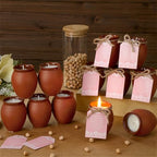 Conelist 12 Set Cielito Lindo Party Decorations Baby Shower Candles Terracotta Mexican Recuerdos DIY Jar Candles with Gift Tags and Rope for Baby Shower Birthday Cinco De Mayo Fiesta (Pink) - Image 4