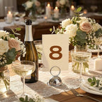 MorningRo 24 Pcs Table Number Stands, Metal Place Card Holders, Silver - Image 4