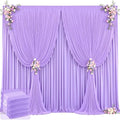 20ft x 12ft Lavender Backdrop Curtains Wrinkle Free Backdrop Curtain for Wedding Parties Lilac Fabric Backdrops Drapes Back Drop Cloth Bridal Shower Stage Curtains Wedding Decorations for Reception by Tao-GePartyDecorations