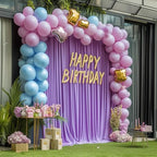 Wokceer Lavender Purple Backdrop Curtain Drapes for Parties, 3Pack 10x8FT - Image 5