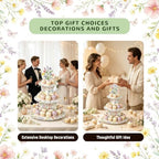 3 Tier Cardboard Cupcake Stand for 24 Cupcakes,Wildflower Party Decorations - Image 7