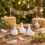 Deekin 50 Pcs Rubber Goose 2 Inch One Silly Goose Party Favors Bulk Silly Geese with Raised Wings for Party Baby Shower Birthday Cake Topper Gifts Fillers Decoration - Image 3