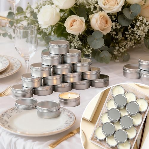 50 Pcs 2oz Bulk Mini Eucalyptus Scented Soy Candle Set, Wedding Favors for Guests, Natural Soy Wax, Perfect for Party Favors, Home Decor & Event Supplies - Image 4
