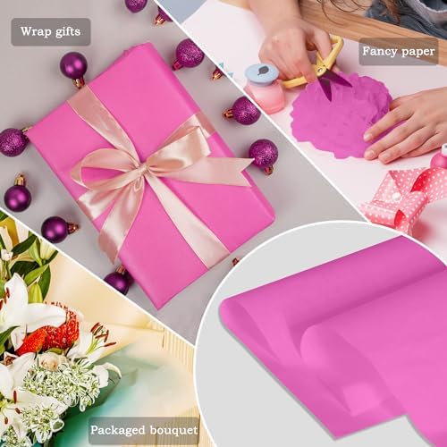 500 Sheets of Pink Tissue for Gift Bags - Bulk Wrapping Tissue, 20 X 30 Inches. Ideal Pink Packaging for Gift Wrap, Filler, Crafts, DIY Projects, Weddings, Birthdays, Baby Showers, Valentine's Day - Image 5