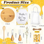 Nuenen 4 Sets Baby Shower Game Prizes Bee Mini Charcuterie Board, Round - Image 2