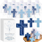 50 Pack Cross Scented Soap Baptism Favors with Cards Bags Guest Gifts,Blue by Swiffen
