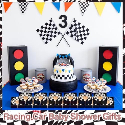 FoldTier 36 Sets Race Car Baby Shower Party Favors Checkered Ceramic Dishes - Image 5