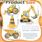 4 Pcs Construction Party Decoration Large 23.62 Inch Construction Cardboard Cutout, Truck Themed Birthday Decorations Photobooth Props Backdrop Yard Signs for Lawn Garden Classroom Decor - Image 3